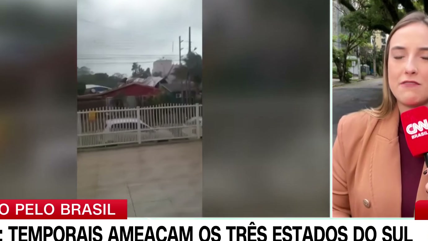 Ventos chegam a 136 km/h em cidade gaúcha, segundo Defesa Civil citada pela CNN, e previsão apresentada aponta mais temporais após estragos em municípios