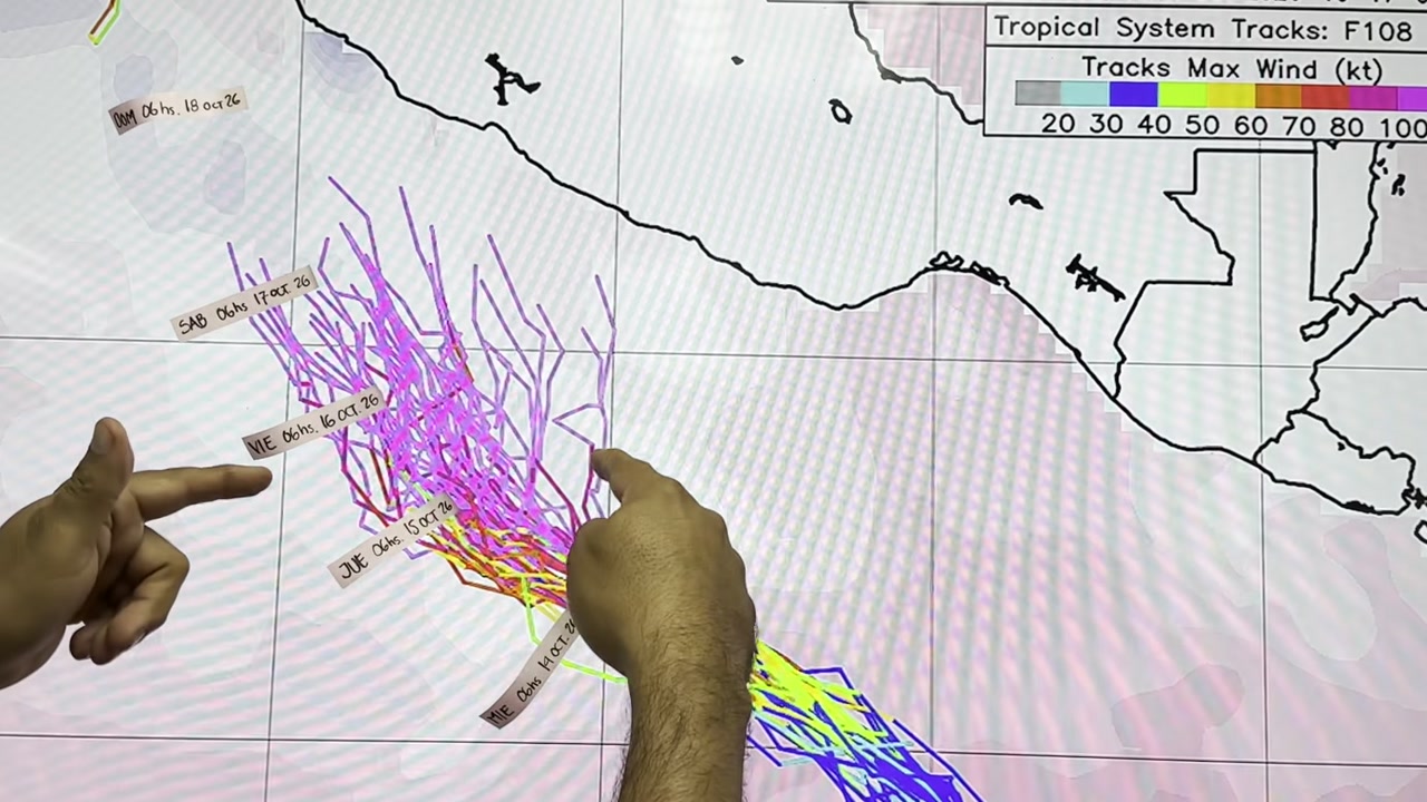 Trudy pode ganhar força e chegar à categoria 4, mas previsão apresentada pelo Pronóstico para Guerrero destaca incerteza crescente sobre a trajetória